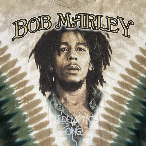 Vintage Bob Marley T Shirt Size XL Songs Of Freedom Reggae Excellent Graphics - Picture 9 of 16